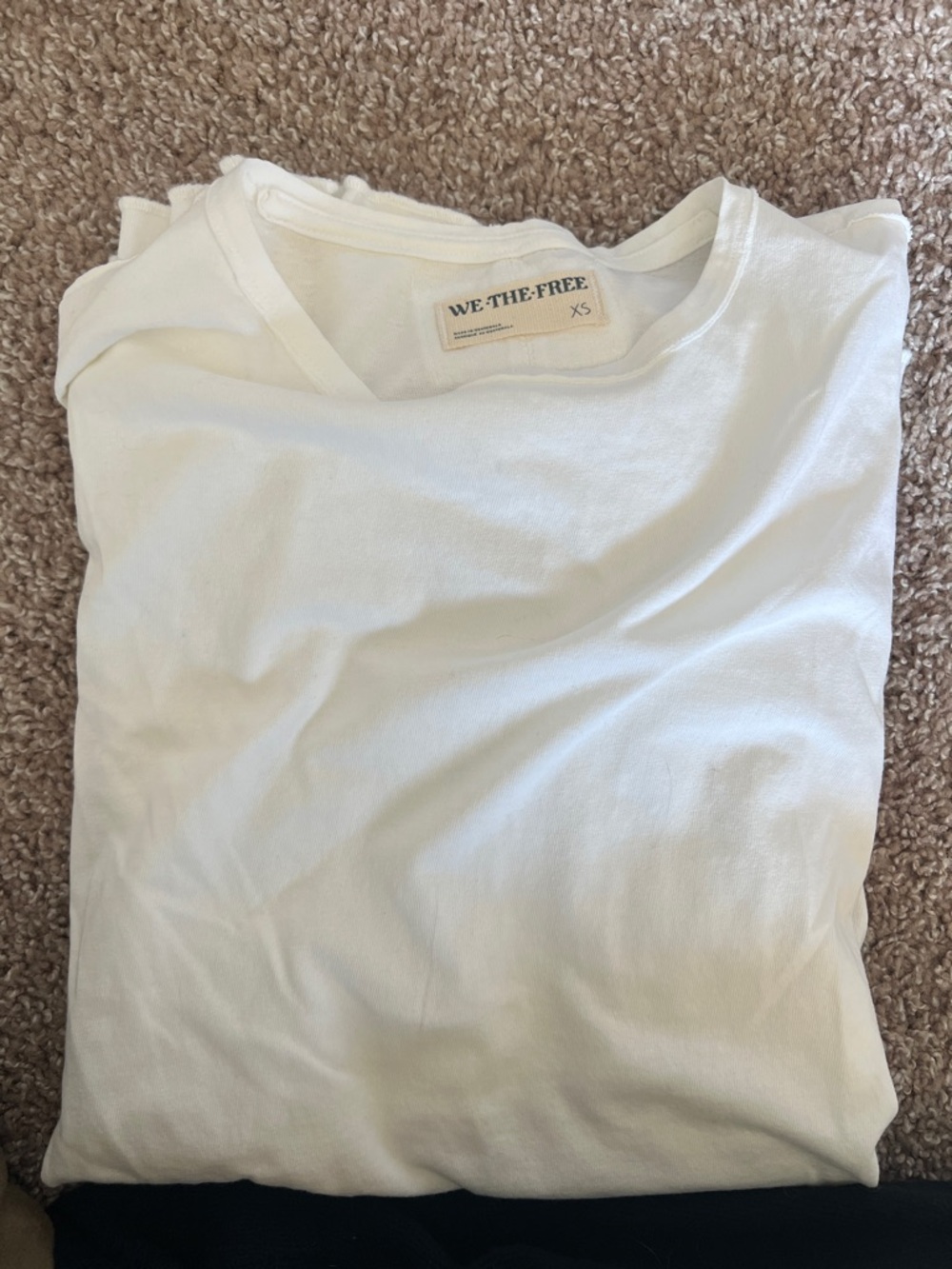 We The Free Ivory Ruffle-Hem Short Sleeve Tee - Picture 5 of 5